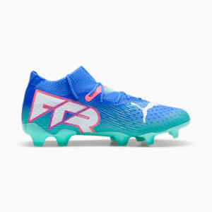 FUTURE 7 ULTIMATE Firm Ground/Artificial Ground Women's Soccer Cleats, Bluemazing-PUMA White-Electric Peppermint, extralarge