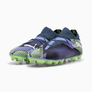 Tacos de fútbol FUTURE 7 PLAY FG/AG, Gray Skies-PUMA White-Fizzy Apple, extralarge