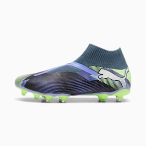 FUTURE 7 MATCH FG/AG Laceless Football Boots, Gray Skies-PUMA White-Fizzy Apple, extralarge-IND