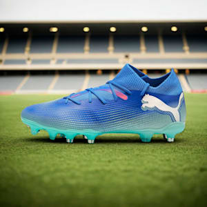 FUTURE 7 MATCH FG/AG Women's Football Boots, Bluemazing-PUMA White-Electric Peppermint, extralarge-IND