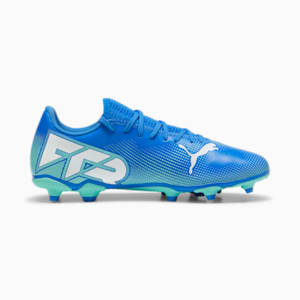 FUTURE 7 PLAY FG/AG Men's Football Boots, Hyperlink Blue-Mint-PUMA White, extralarge-IND