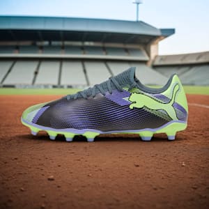 FUTURE 7 PLAY FG/AG Football Boots, Gray Skies-Elektro Purple-Fizzy Apple-PUMA White, extralarge-IND