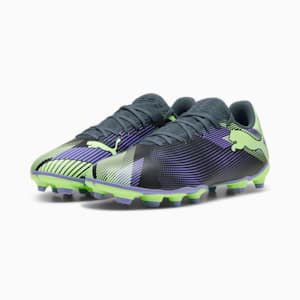 FUTURE 7 PLAY FG/AG Unisex Football Boots, Gray Skies-Elektro Purple-Fizzy Apple-PUMA White, extralarge-IND
