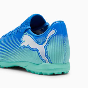 FUTURE 7 PLAY TT Unisex Football Boots, Hyperlink Blue-Mint-PUMA White, extralarge-IND