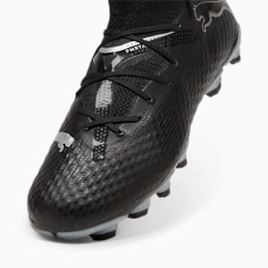 FUTURE 7 PRO Firm Ground/Artificial Ground Big Kids' Soccer Cleats, PUMA Black-PUMA Silver, extralarge