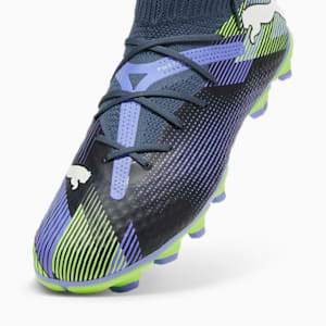 FUTURE 7 PRO Firm Ground/Artificial Ground Kids' Soccer Cleats, Gray Skies-PUMA White-Fizzy Apple, extralarge