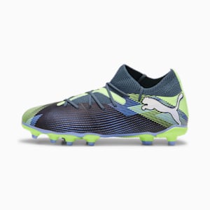 Tacos de fútbol FUTURE 7 MATCH FG/AG, Gray Skies-PUMA White-Fizzy Apple, extralarge