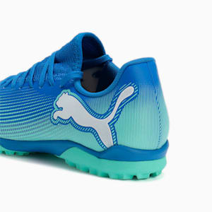 キッズ フューチャー 7 プレイ TT + ミッド サッカー トレーニングシューズ 20-24.5cm, Hyperlink Blue-Mint-PUMA White, extralarge-JPN