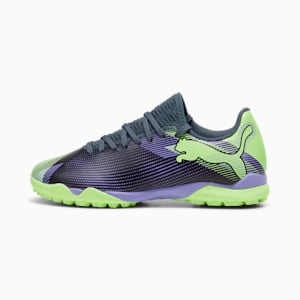 キッズ フューチャー 7 プレイ TT + ミッド サッカー トレーニングシューズ 20-24.5cm, Gray Skies-Elektro Purple-Fizzy Apple-PUMA White, extralarge-JPN