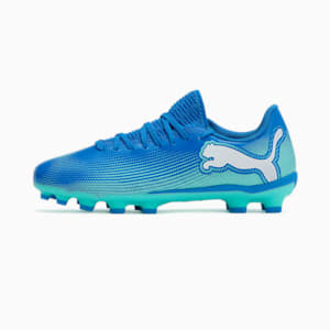 キッズ フューチャー 7 プレイ HG + ミッド サッカースパイク 20-24.5cm, Hyperlink Blue-Mint-PUMA White, extralarge-JPN