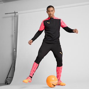 PUMA x CHRISTIAN PULISIC ULTRA ULTIMATE Firm Ground/Artificial Ground Men's Soccer Cleats, Sun Stream-PUMA Navy-Sunset Glow, extralarge