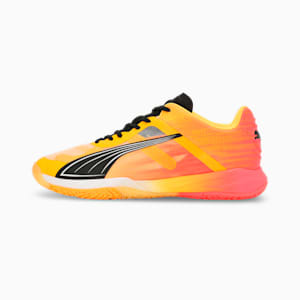 Accelerate NITRO™ SQD Unisex Indoor Court Shoes, Sun Stream-Sunset Glow-PUMA Black, extralarge-IND