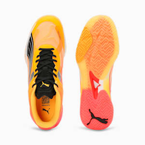 Accelerate NITRO™ SQD Unisex Indoor Court Shoes, Sun Stream-Sunset Glow-PUMA Black, extralarge-IND