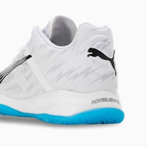 Accelerate NITRO™ SQD Unisex Indoor Court Shoes, PUMA White-Bluemazing-PUMA Black, extralarge-IND