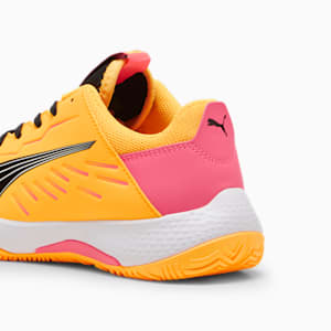 Accelerate Kids' Court Shoes, Sun Stream-Sunset Glow-PUMA Black, extralarge