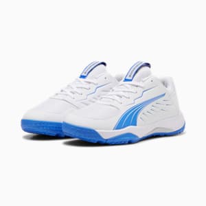 Accelerate Kids' Court Shoes, PUMA White-Bluemazing, extralarge