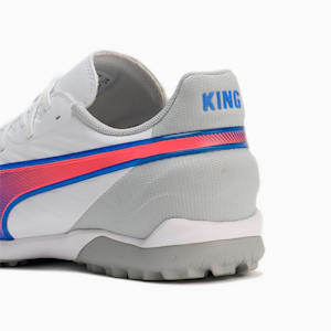 キッズ キング マッチ TT+ミッド サッカー トレーニングシューズ 20-24.5cm, PUMA White-Bluemazing-Flat Light Gray, extralarge-JPN