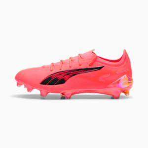 ULTRA 5 ULTIMATE TRICKS Firm Ground Men's Soccer Cleats, Sunset Glow-Sun Stream-PUMA Black, extralarge