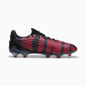 KING ULTIMATE Launch Edition Firm Ground/Artificial Ground Men's Soccer Cleats, PUMA Black-Rosso Corsa, extralarge