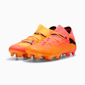 FUTURE 7 ULTIMATE TRICKS Firm Ground/Artificial Ground Men's Soccer Cleats, Sunset Glow-Sun Stream-PUMA Black-PUMA White, extralarge