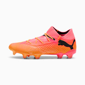 FUTURE 7 ULTIMATE TRICKS Firm Ground/Artificial Ground Men's Soccer Cleats, Sunset Glow-Sun Stream-PUMA Black-PUMA White, extralarge