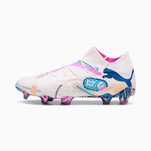 Tacos de fútbol FUTURE 7 ULTIMATE FG/AG, PUMA White-Luminous Blue-Poison Pink-Fizzy Melon-Bluemazing, extralarge