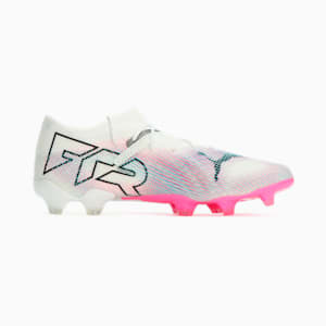 メンズ フューチャー 7 アルティメット ロー FG/AG サッカースパイク, PUMA White-PUMA Black-Poison Pink-Bright Aqua-Silver Mist, extralarge-JPN