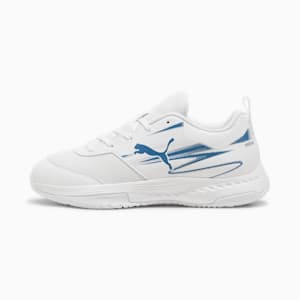 Varion II Indoor Sports Shoes Youth, PUMA White-Blue Horizon, large