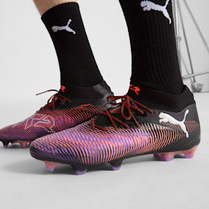 FUTURE 8 ULTIMATE Firm Ground Men's Soccer Cleats, PUMA Black-PUMA White-Glowing Red, extralarge
