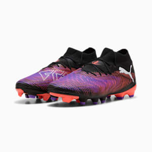 Botines de fútbol para suelo firme/artificial para hombre FUTURE 8 PRO, PUMA Black-PUMA White-Glowing Red, extralarge