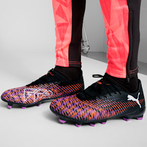Tacos de fútbol FUTURE 8 PLAY FG/AG, PUMA Black-PUMA White-Glowing Red, extralarge