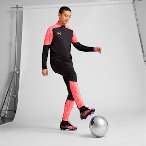 FUTURE 8 PLAY Firm Ground/Artifical Ground Men's Soccer Cleats, PUMA Black-PUMA White-Glowing Red, extralarge