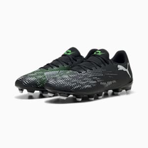 FUTURE 8 PLAY Firm Ground/Artifical Ground Men's Soccer Cleats, PUMA Black-Cool Light Gray-Fluo Green, extralarge