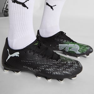 Tacos de fútbol FUTURE 8 PLAY FG/AG, PUMA Black-Cool Light Gray-Fluo Green, extralarge