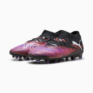 Botines de fútbol para suelo firme/artificial para niños grandes FUTURE 8 PRO, PUMA Black-PUMA White-Glowing Red, extralarge