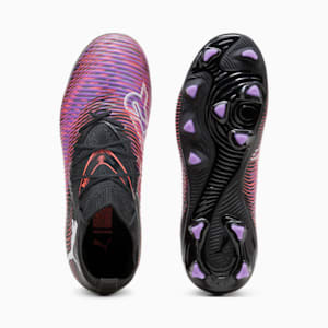Botines de fútbol para suelo firme/artificial para niños grandes FUTURE 8 PRO, PUMA Black-PUMA White-Glowing Red, extralarge