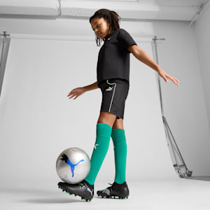 Botines de fútbol para suelo firme/artificial para niños grandes FUTURE 8 PRO, PUMA Black-Cool Light Gray-Fluo Green, extralarge