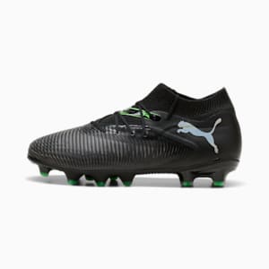 Botines de fútbol para suelo firme/artificial para niños grandes FUTURE 8 PRO, PUMA Black-Cool Light Gray-Fluo Green, extralarge
