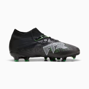 Botines de fútbol para suelo firme/artificial para niños grandes FUTURE 8 PRO, PUMA Black-Cool Light Gray-Fluo Green, extralarge