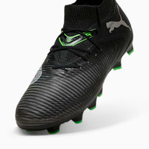 FUTURE 8 PRO Firm Ground/Artificial Ground Big Kids' Soccer Cleats, PUMA Black-Cool Light Gray-Fluo Green, extralarge