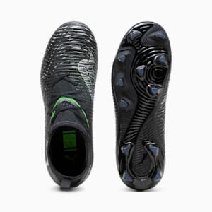 FUTURE 8 MATCH Firm Ground/Artificial Ground Big Kids' Soccer Cleats, PUMA Black-Cool Light Gray-Fluo Green, extralarge