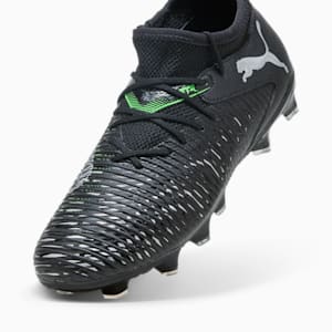 Tacos de fútbol para niños grandes suelo firme/artificial FUTURE 8 MATCH, PUMA Black-Cool Light Gray-Fluo Green, extralarge