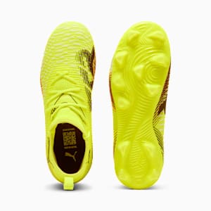 Tacos de fútbol para niños grandes suelo firme/artificial FUTURE 8 MATCH, Yellow Alert-PUMA Black-Sun Struck, extralarge