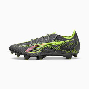 Botines de fútbol de suelo firme para hombre ULTRA 5 CARBON, Matte Aged Silver-Yellow Alert-Sun Struck, extralarge