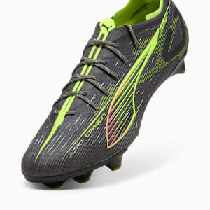 Botines de fútbol de suelo firme para hombre ULTRA 5 CARBON, Matte Aged Silver-Yellow Alert-Sun Struck, extralarge