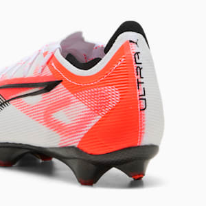 ULTRA 5 CARBON Firm Ground Women's Soccer Cleats, PUMA White-PUMA Black-Glowing Red, extralarge
