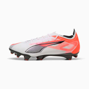 ULTRA 5 CARBON Firm Ground Women's Soccer Cleats, PUMA White-PUMA Black-Glowing Red, extralarge