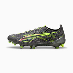 ULTRA 5 ULTIMATE Firm Ground Men's Soccer Cleats, Matte Aged Silver-Yellow Alert-Sun Struck, extralarge