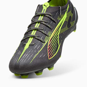 Tacos de fútbol para suelo firme ULTRA 5 ULTIMATE TRICKS, Matte Aged Silver-Yellow Alert-Sun Struck, extralarge
