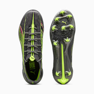 Tacos de fútbol para mujer ULTRA 5 ULTIMATE BRILLIANCE suelo firme, Matte Aged Silver-Yellow Alert-Sun Struck, extralarge